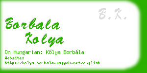 borbala kolya business card